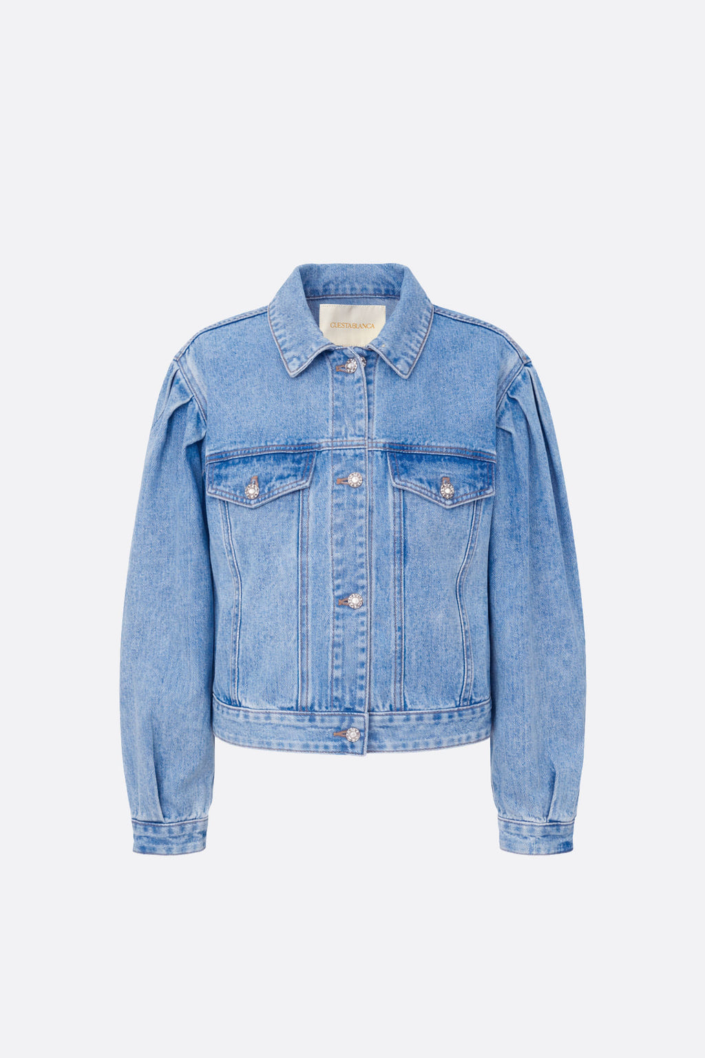 Campera Pleats Denim Blue