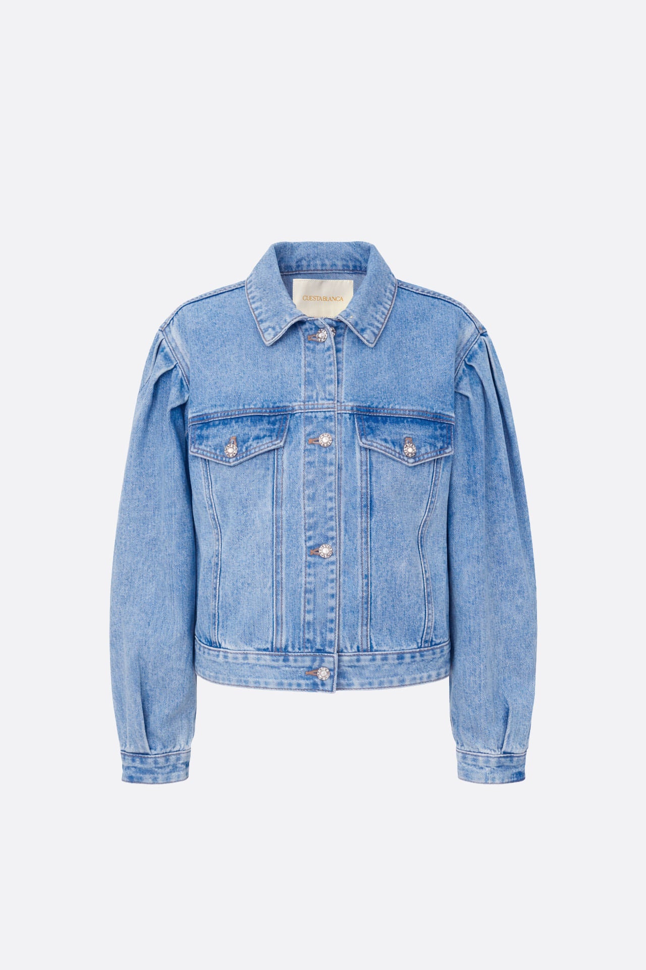 Campera Pleats Denim Blue