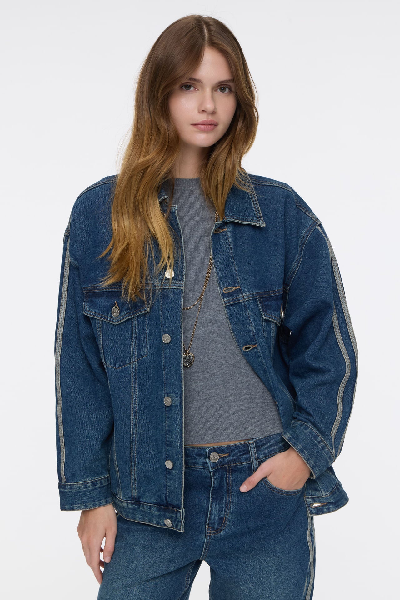 Campera Stripes Vintage Blue