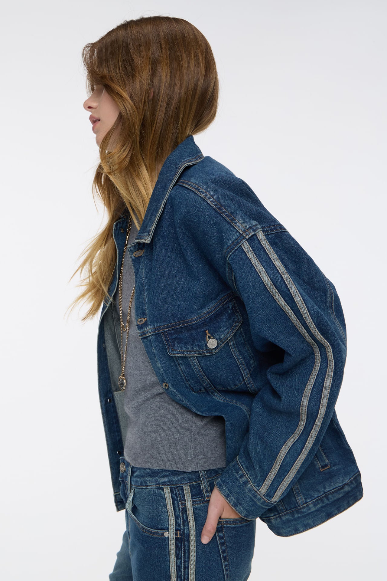 Campera Stripes Vintage Blue