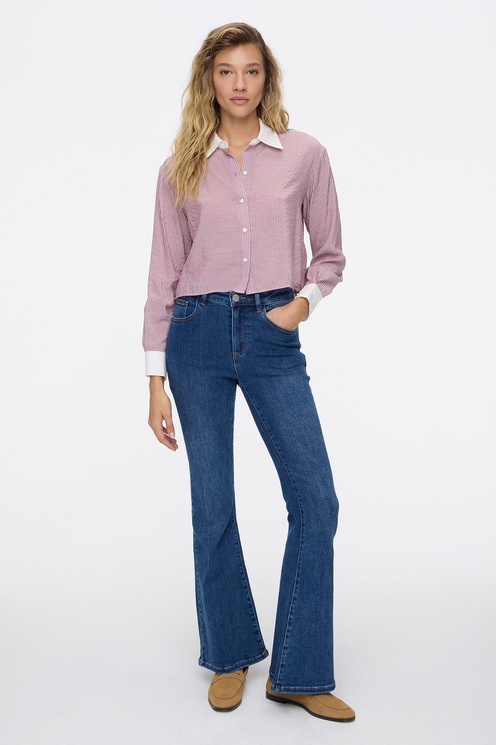Oxford Flared Dark Blue