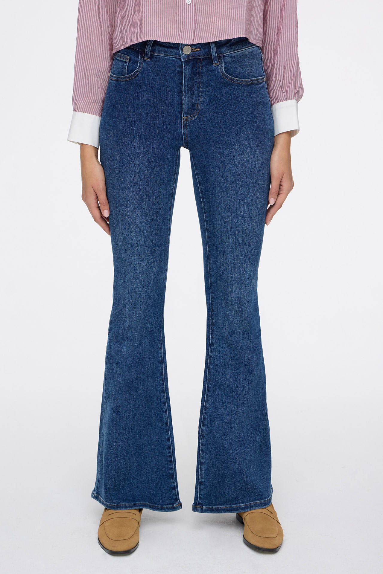 Oxford Flared Dark Blue