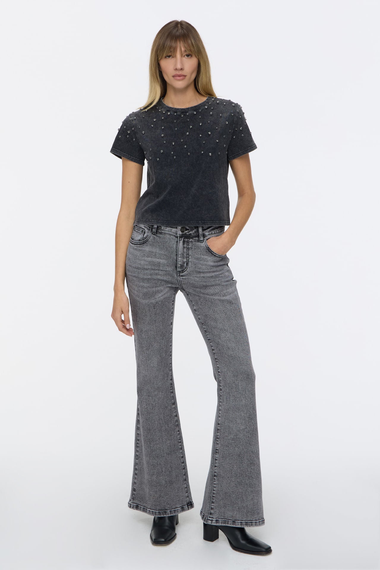 Oxford Flared Grey