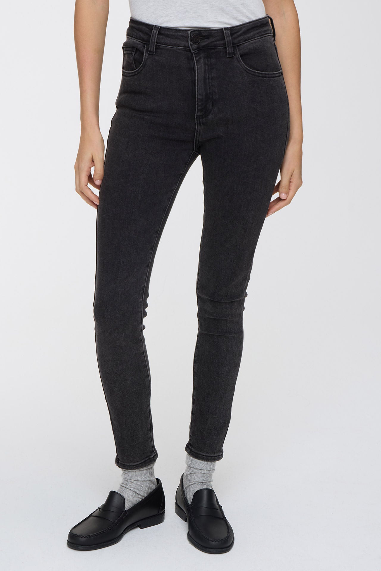 Skinny Mid Rise Black