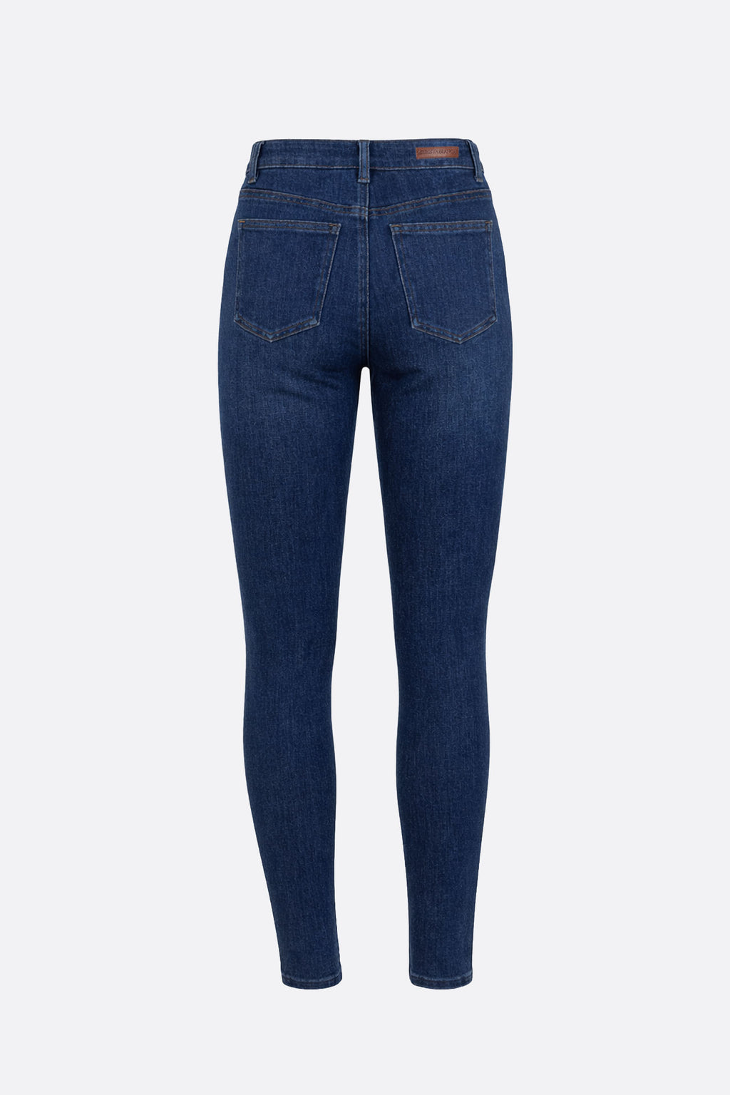 Skinny Mid Rise Raw Blue