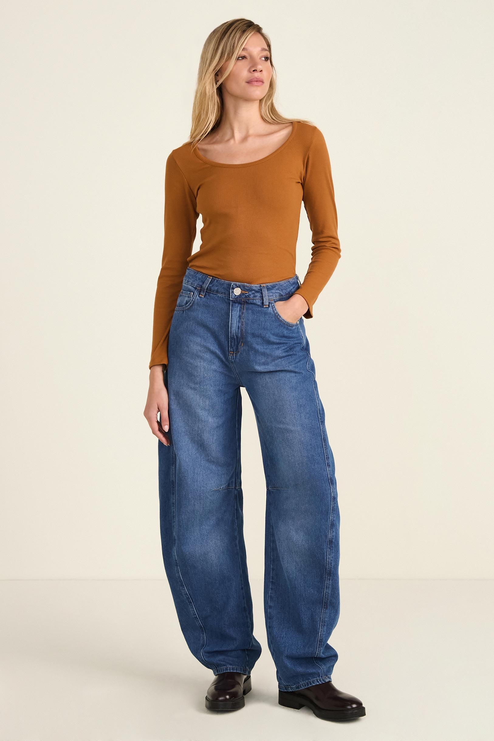 Slouchy Mali Dark Blue
