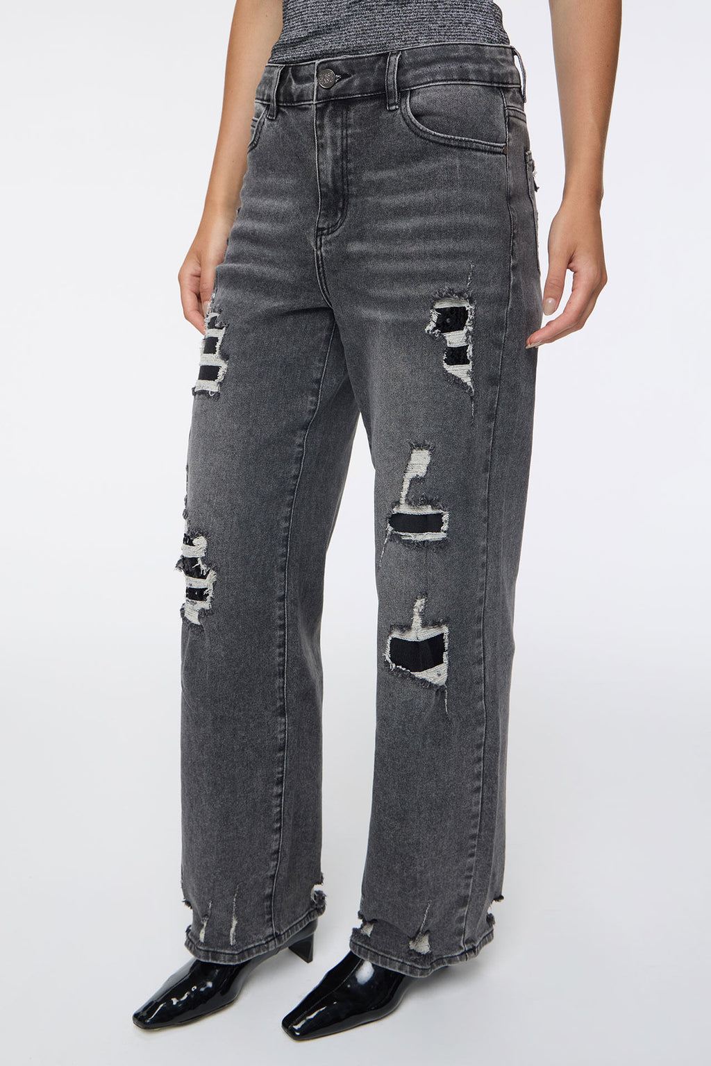 Straight Dark Grey Trash