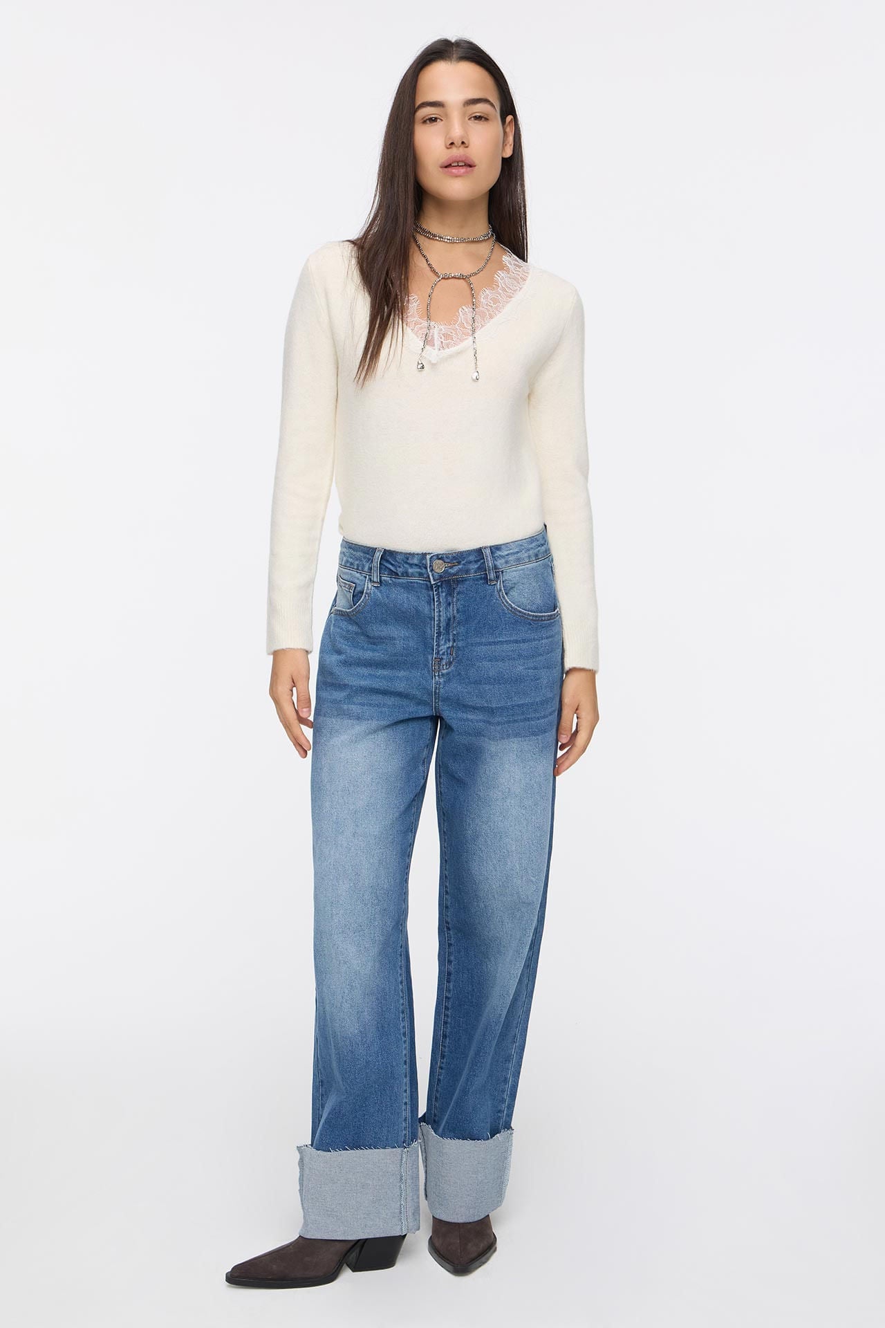 Straight Fold Denim Blue