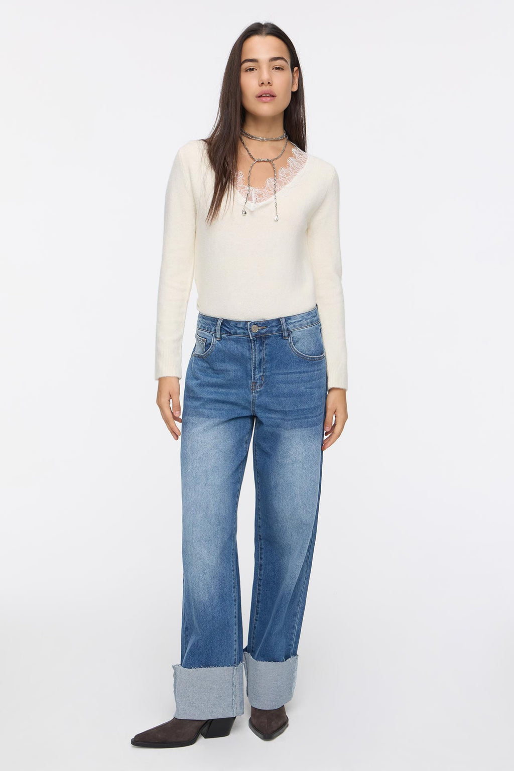 Straight Fold Denim Blue