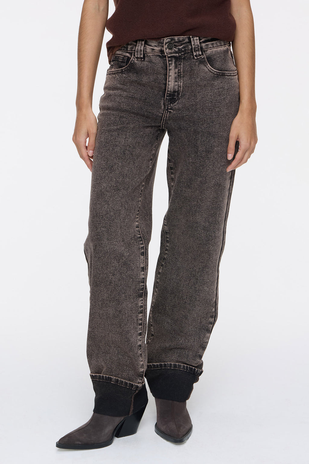 Straight New Black Acid Wash