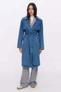 Trench Trendy Denim Blue