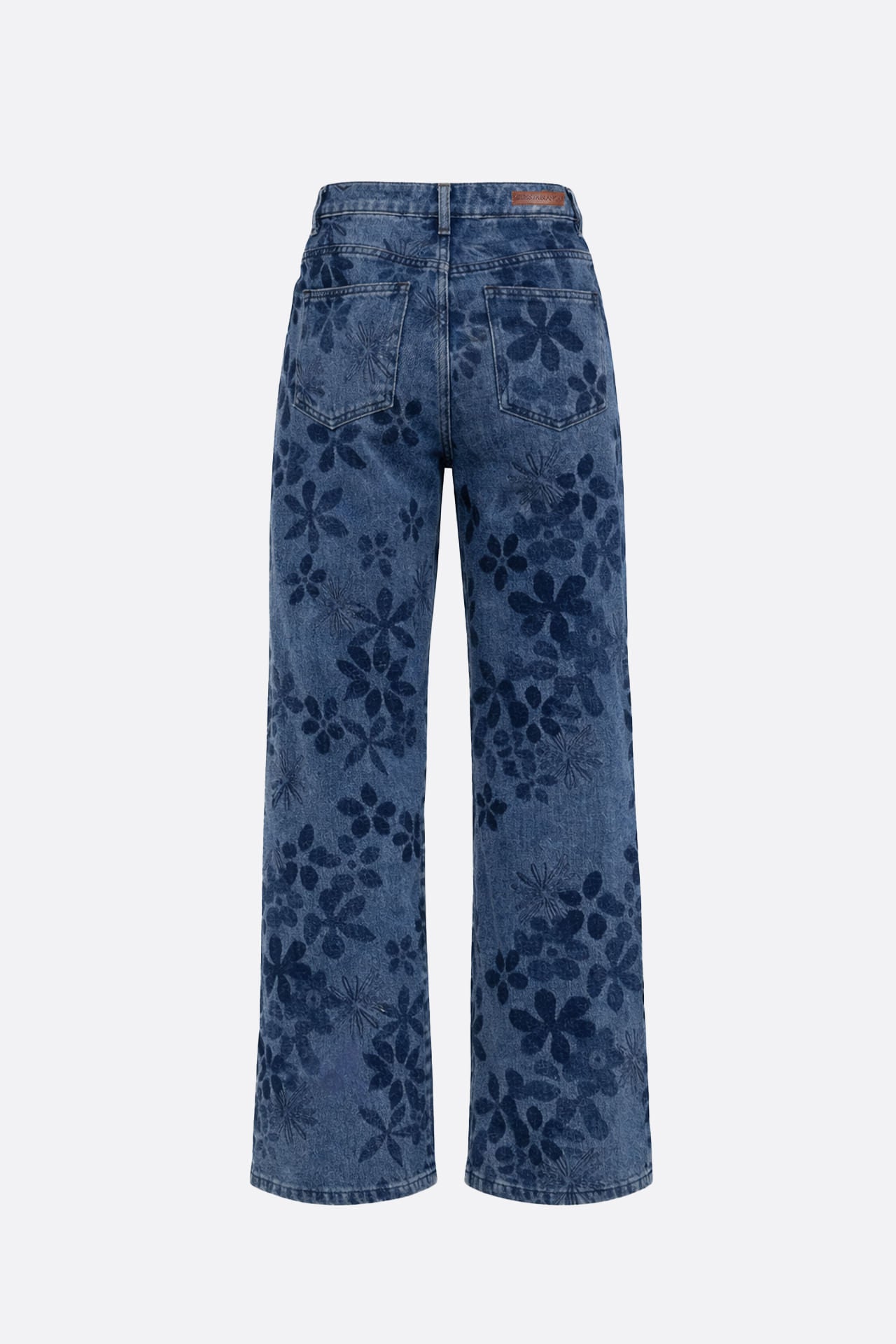 Wide Jacquard Denim Blue