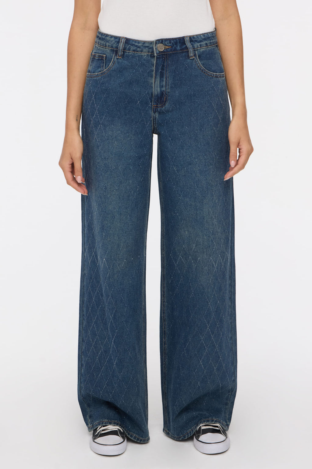 Wide Rombos Dark Blue