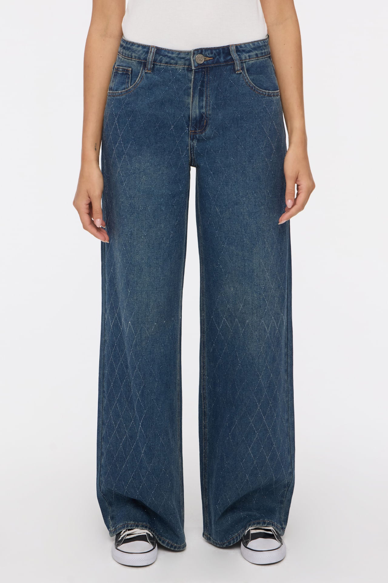 Wide Rombos Dark Blue