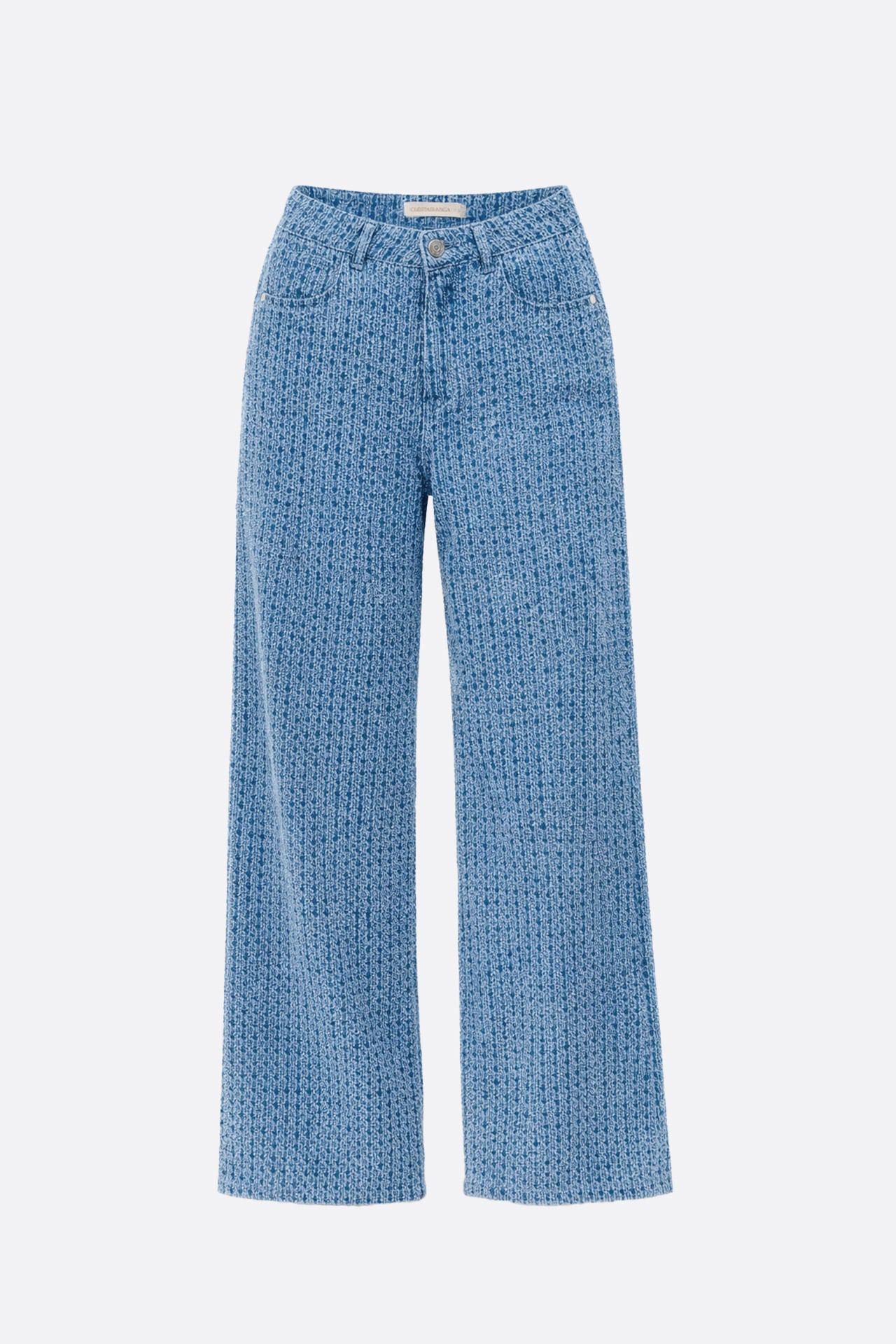 Wide Tweed Denim Blue