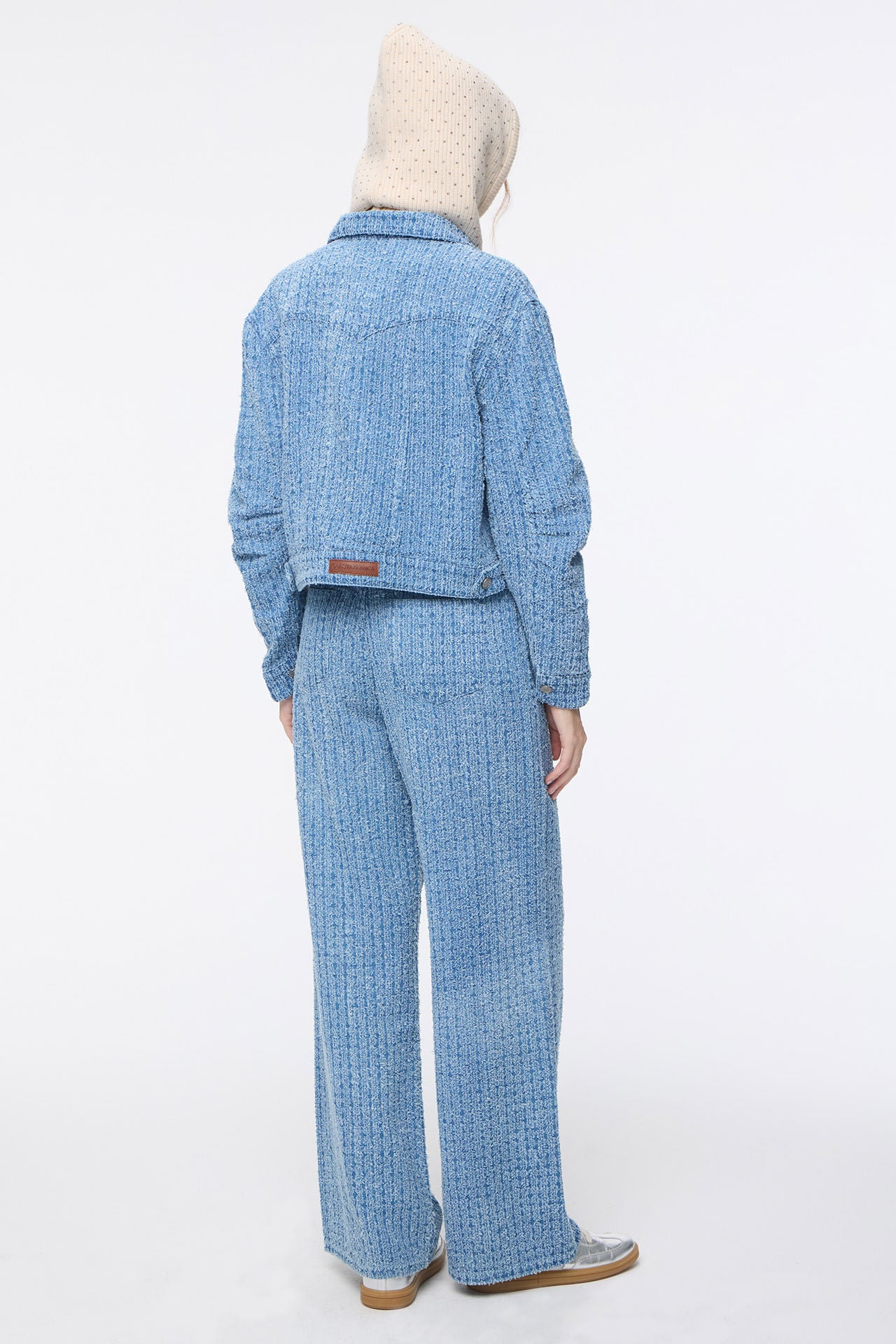 Wide Tweed Denim Blue